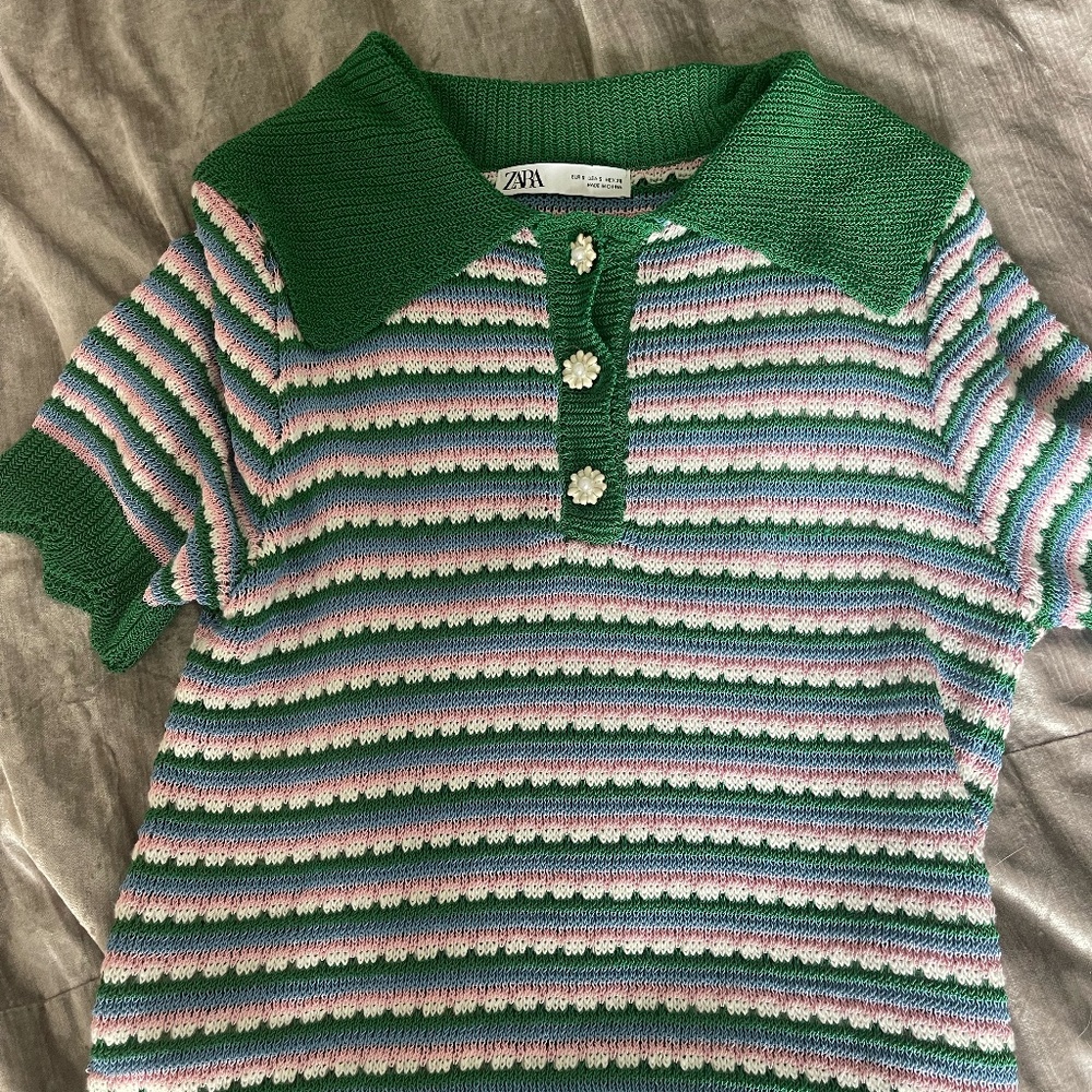 Zara Striped Knit Top